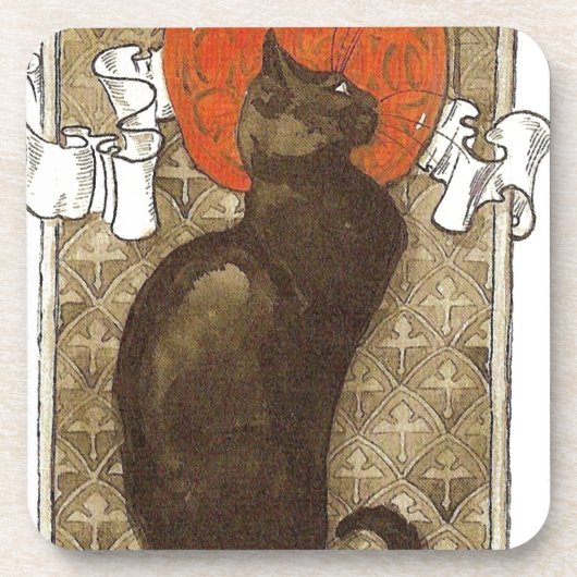 ステインレインの猫 – アールヌーボー コースター (正面)