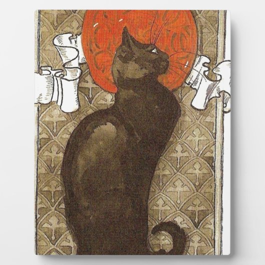 ステインレインの猫 – アールヌーボー フォトプラーク (正面)