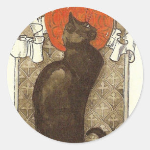 ステインレインの猫 – アールヌーボー ラウンドシール