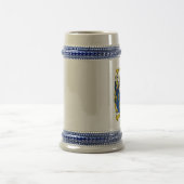 ステイン/ブラウンの家紋ブラウンの紋章付き外衣 ビールジョッキ (中央)