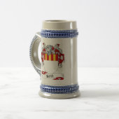 ステイン-家紋キースの紋章付き外衣 ビールジョッキ (正面左)