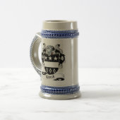 ステイン-家紋Leaskの紋章付き外衣 ビールジョッキ (正面左)