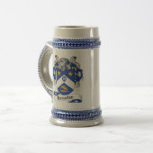 ステイン-家紋Lumsdenの紋章付き外衣 ビールジョッキ (正面左)
