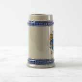 ステイン/Hansenの頂上ステインHansenの紋章付き外衣 ビールジョッキ (中央)