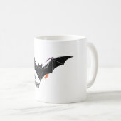 ステイ不気味こうもり – ミニマリストモダンハロウィーン コーヒーマグカップ (正面右)