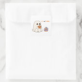 ステイ不気味キュート幽霊&パンプキンハローウィンパーティD スクエアシール (バッグ)