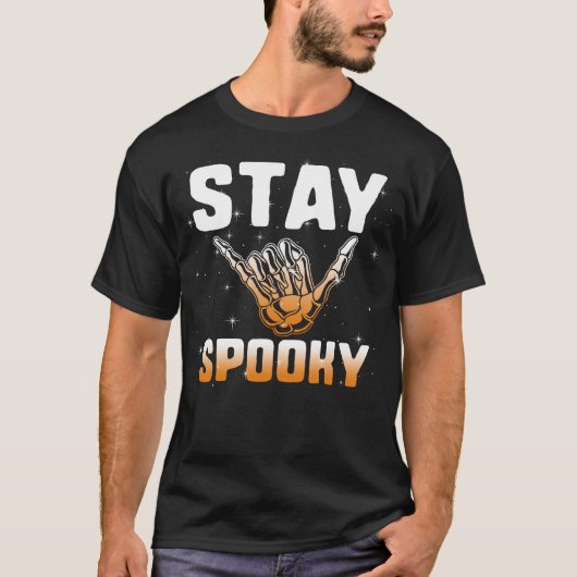 ステイ不気味シャカスカルハンドシャツハロウィーン Tシャツ (正面)