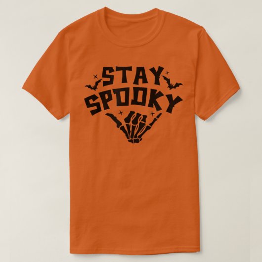 ステイ不気味スケルトハンドカワイハロウィーン199 Tシャツ (デザイン正面)