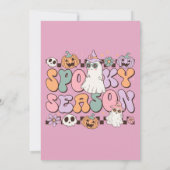 ステイ不気味ハロウィーンの最初の誕生日 招待状 (裏面)