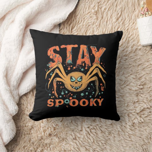 ステイ不気味ハロウィーンスパイダー クッション (ブランケット)