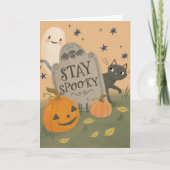 ステイ不気味ハロウィーンノートカード サンキューカード (正面)