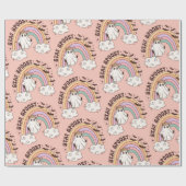 ステイ不気味ハロウィーン幽霊ピンク ラッピングペーパー (フラット)