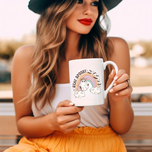 ステイ不気味レトログルーヴィハロウィーン コーヒーマグカップ