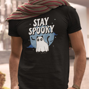 ステイ不気味幽霊猫 Tシャツ