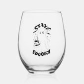 ステイ不気味幽霊 ステムなしワイングラス (正面)