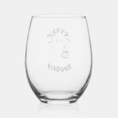 ステイ不気味幽霊 ステムなしワイングラス (裏面)