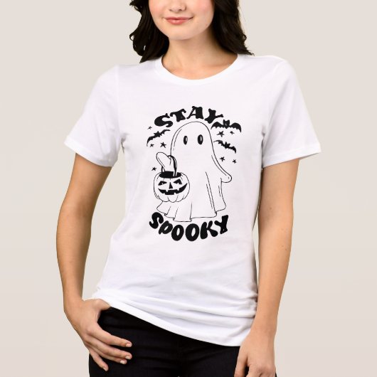 ステイ不気味幽霊 トライブレンドTシャツ (正面)