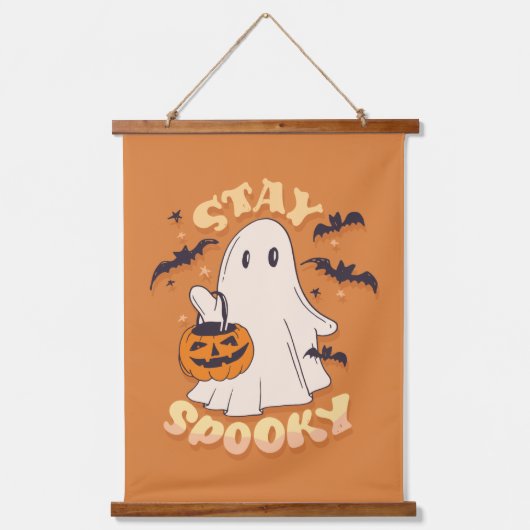 ステイ不気味幽霊 吊り下げ型タペストリー (正面)