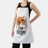 ステイ不気味PNG、レトロスカルハロウィーン エプロン (インサイチュ)