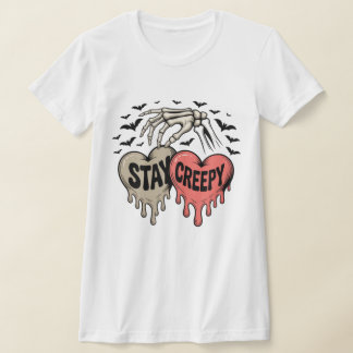 ステイ不気味Tシャツ – かわいいハロウィーン Tシャツ