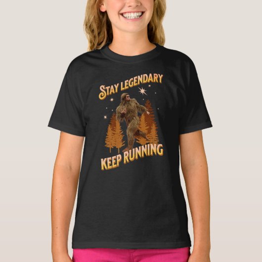 ステイ伝説的な保走ズビグおもしろいフット Tシャツ (正面)