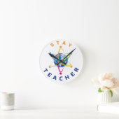 ステイ先生ウォールクロック ラウンド壁時計 (ホーム)