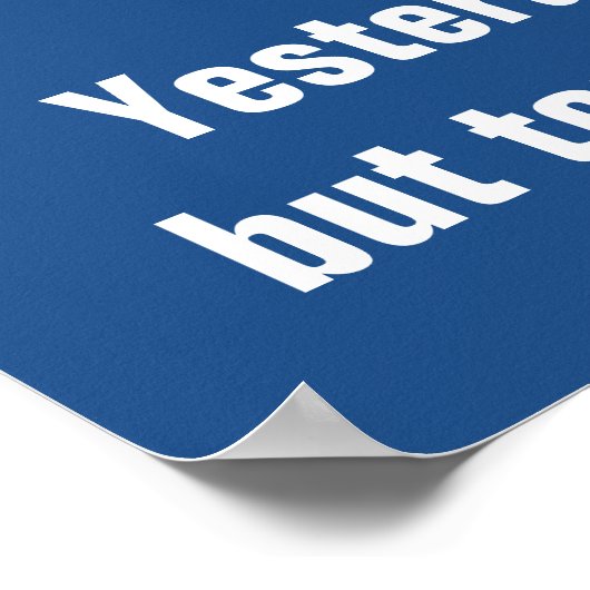 ステイ前向きやる気を起こさせる引用文ブルー ポスター (角)