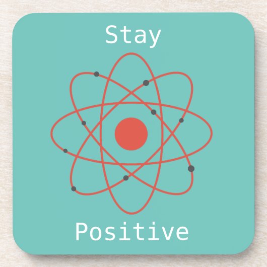 ステイ前向きアトム物理科学ギーク コースター (正面)