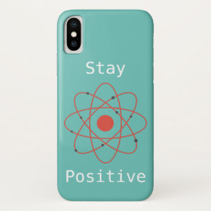 ステイ前向きアトム物理科学ギーク iPhone X ケース