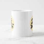 ステイ前向きイエロー ジャンボコーヒーマグカップ (正面)