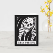 ステイ前向きスケルトンステッカー カード (黄色い花)