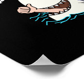 ステイ前向きステッカー3 ポスター (角)