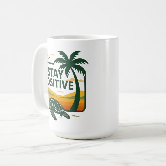 ステイ前向きタイドフード付きスウェットシャツベビーTシャツ コーヒーマグカップ (正面左)