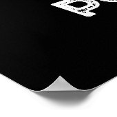 ステイ前向きバおもしろいテリープンダークBG ポスター (角)