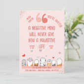 ステイ前向きパシティブ猫テーマパーティー 招待状 (スタンド正面)