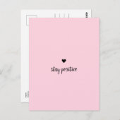 ステイ前向きピンク葉書 ポストカード (正面/裏面)