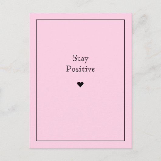 ステイ前向きピンク ポストカード (正面)