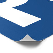 ステイ前向きブやる気を起こさせるルホワイト ポスター (角)