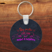 ステイ前向きブラックキーチェーン キーホルダー (裏面)