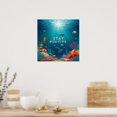 ステイ前向きポスター ポスター (キッチン)