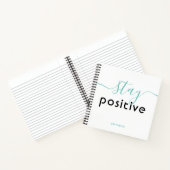 ステイ前向きモダンタイポグラフィパーソナライズされた名 ノートブック (内部)