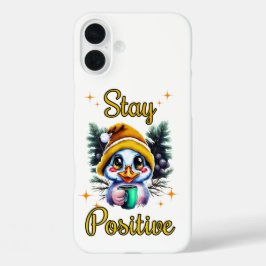 ステイ前向きー – かわいい犬コーヒー恋人iPhone 16 Pl iPhone 16 Plusケース