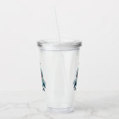 ステイ前向き – スケルトンとクジラ アクリルタンブラー (左)