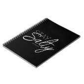 ステイ塩辛タイポグラフィバイブルVerseブラック ノートブック (左側)