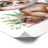 ステイ好奇心と探索 – ベビーメルカット子供部屋ワ ポスター (角)