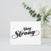 ステイ感動的ストロング勇気付けられる引用文 ポストカード (スタンド正面)