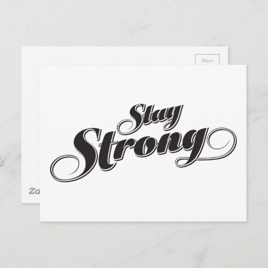 ステイ感動的ストロング勇気付けられる引用文 ポストカード (正面/裏面)