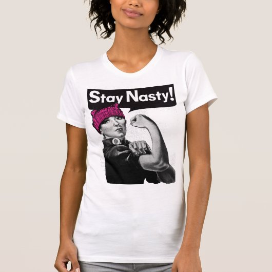 ステイ扱いにくプシハット抗議シャツ Tシャツ (正面)