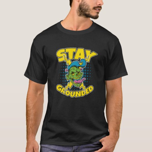 ステイ接地電気技師ラインマン Tシャツ (正面)