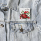 ステイ暖かい – ホリデーフラワーズ 缶バッジ (インサイチュ)